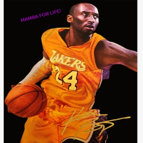 NEW!💯 SELF-CREATED KOBE BRYANT LAKERS 8.5x11 ULTRA GLOSSY BASKETBALL ART POSTER - Picture 3 of 4